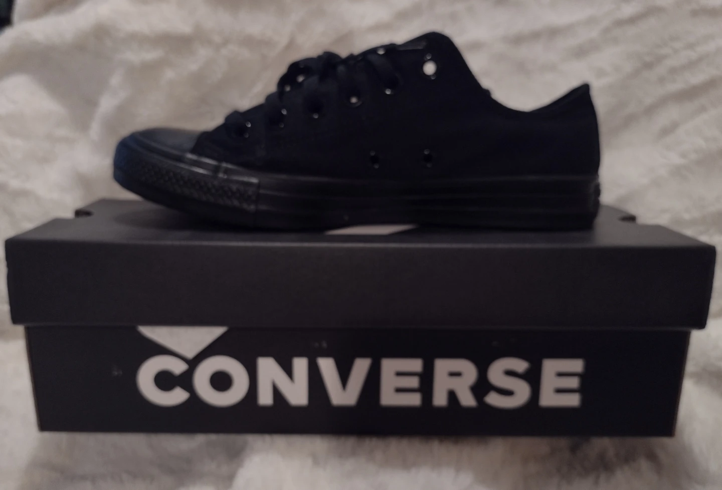 Converse All Star Low Top Mono Black Shoes UNISEX Brand New