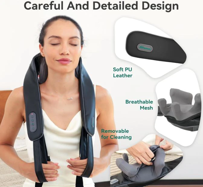 Snailax -Neck & Shoulder Massager with Heat, Kneading, Cordless🏆 - photo 5