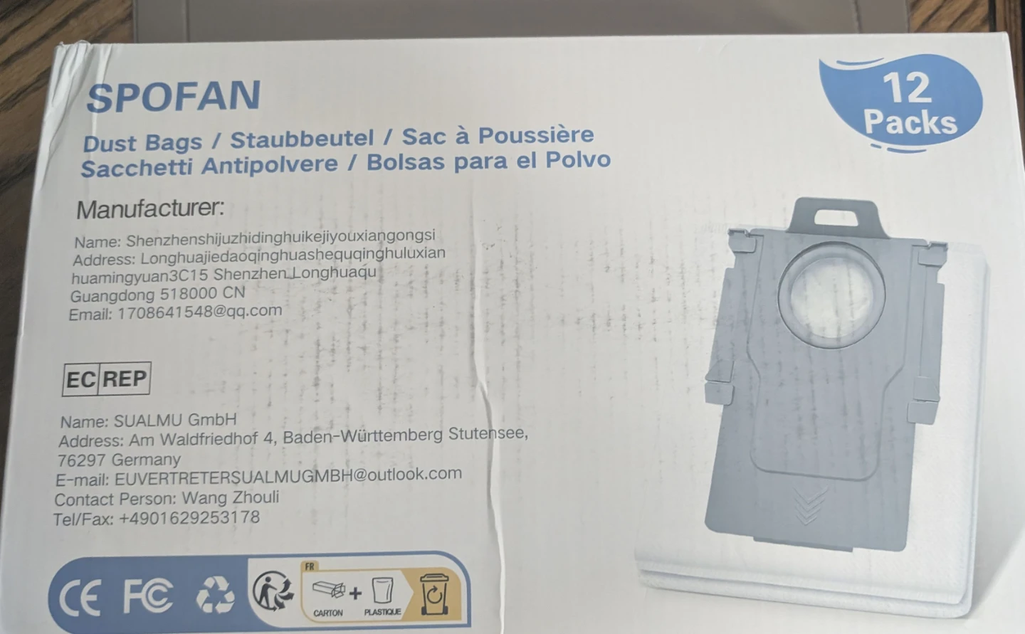 Robovac dust bag vacuum bags fits S7 S8 in all Q series