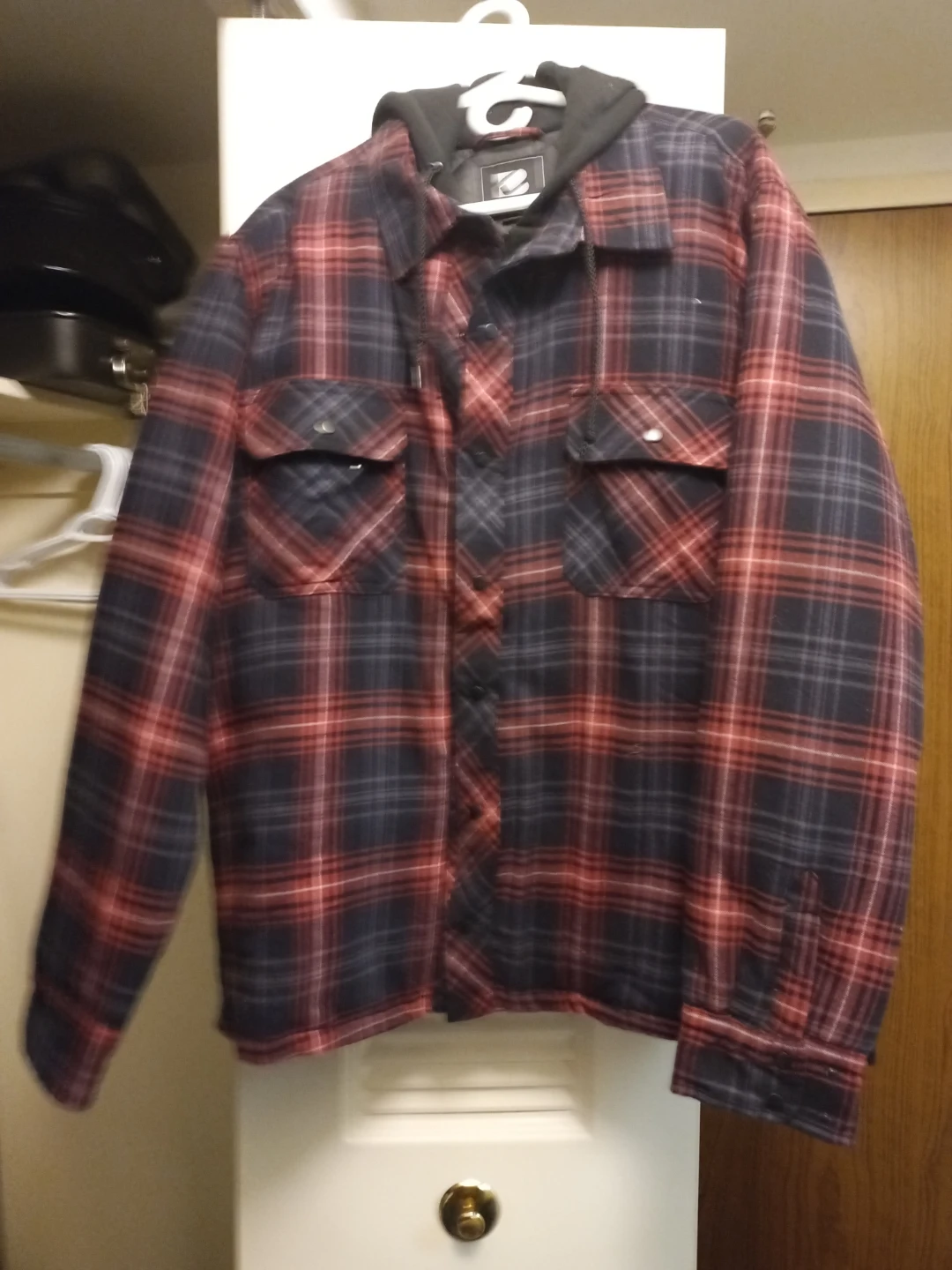 📷Mens🥕 Plaid Quilted Lined Flannel Shirt with Hood - photo 3