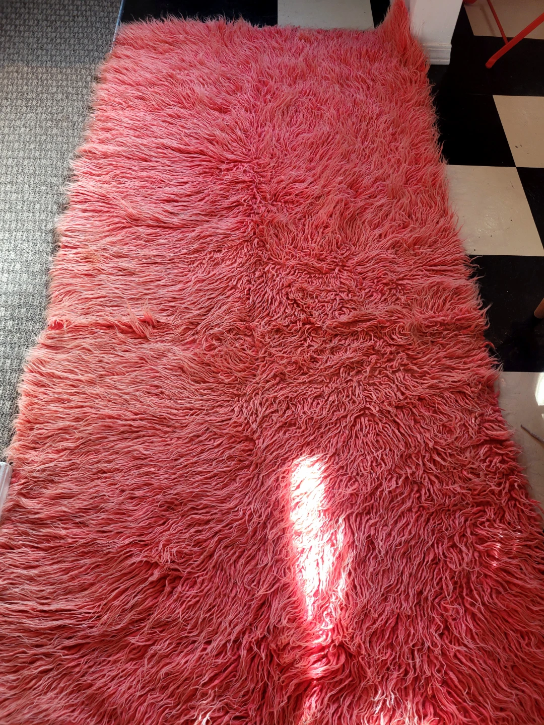Coral Flokati Runner Rug - photo 2