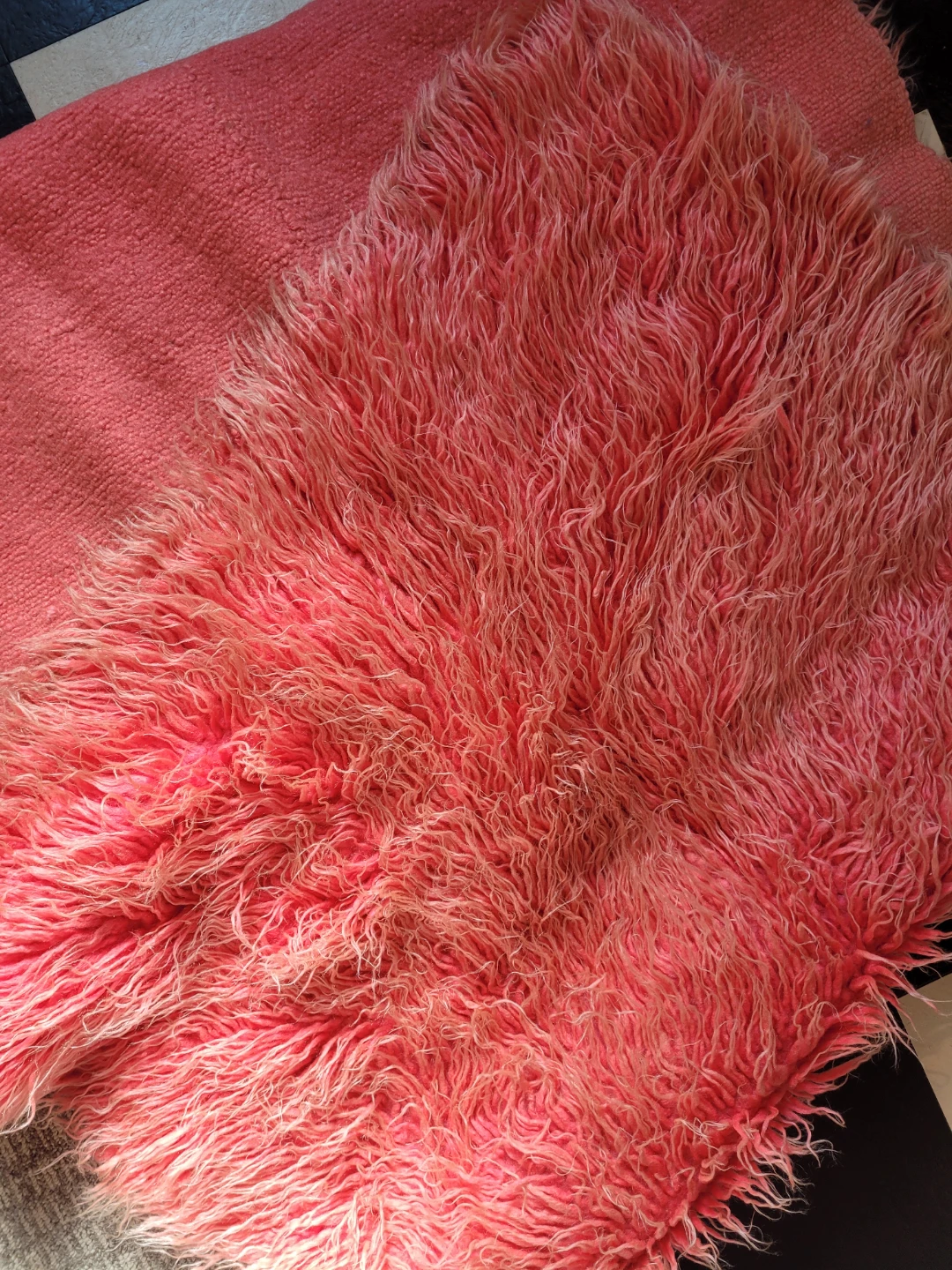 Coral Flokati Runner Rug - photo 3