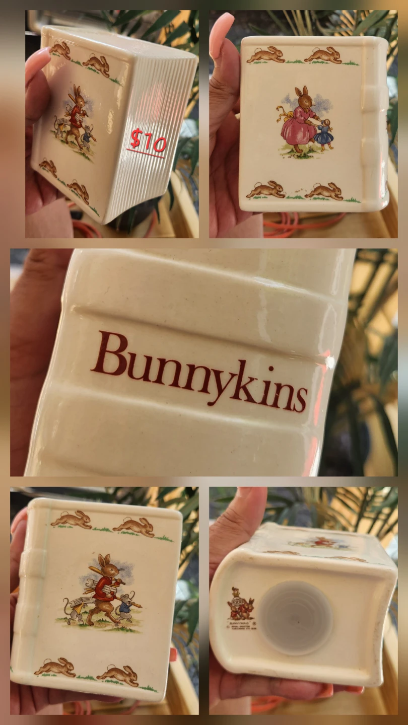 Bunnykins and Peter Rabbit Wedgwood Mugs & Coin Bank Set