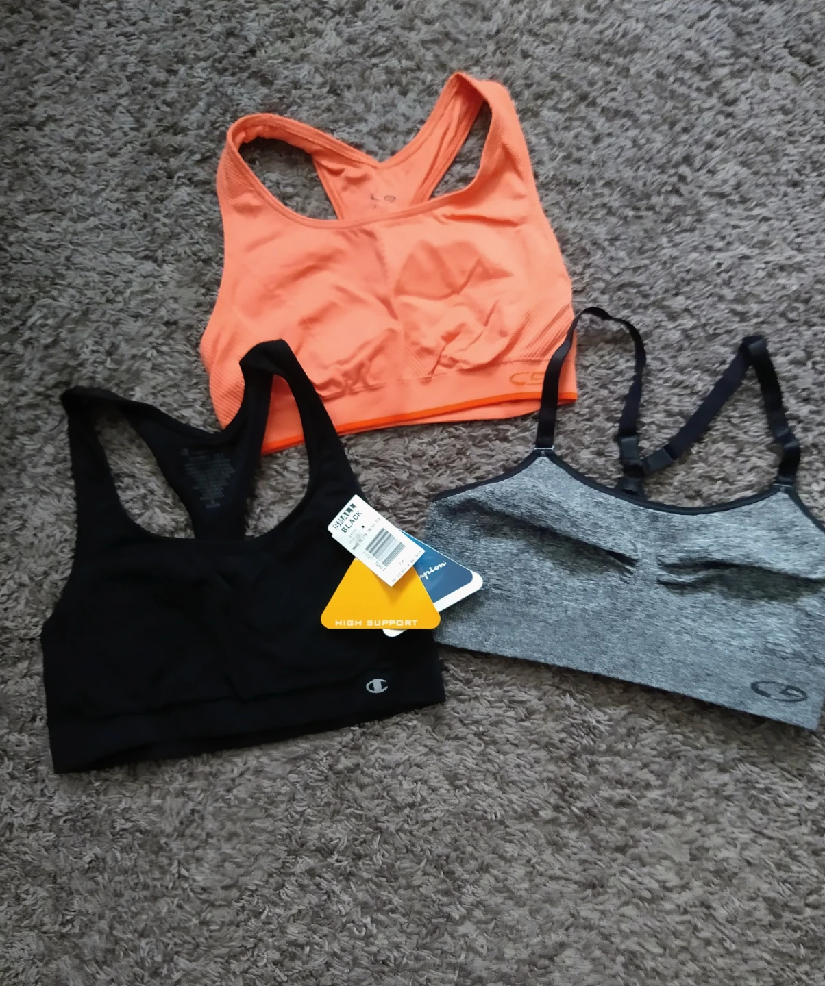 SET OF 3 CHAMPION WOMEN'S SUPPORT SPORTS BRA'S  SIZE SMALL