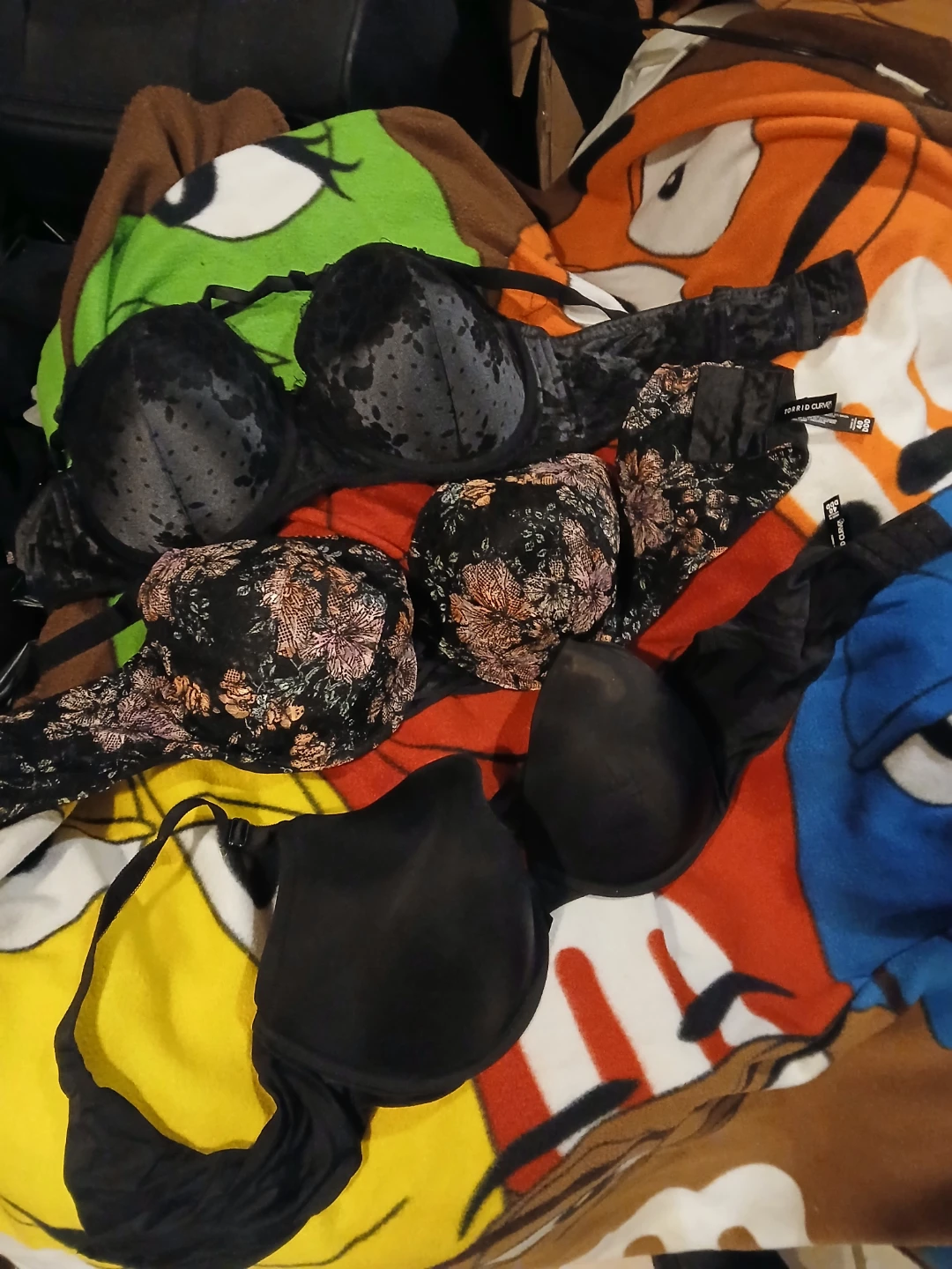 3 Black Bras Assorted Styles Torrid Curve 40DDD