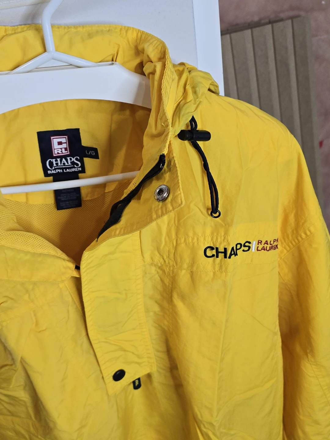 Chaps Ralph Lauren Yellow Anorak Jacket Size L - photo 2