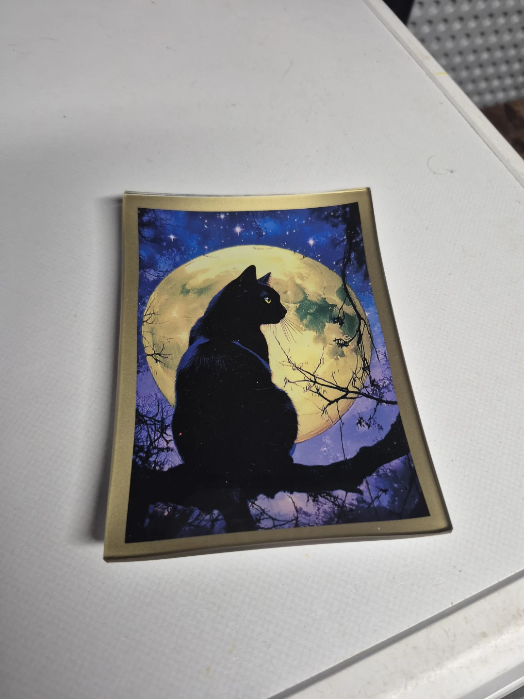 Black Cat Moon Glass Trinket Dish 🥕