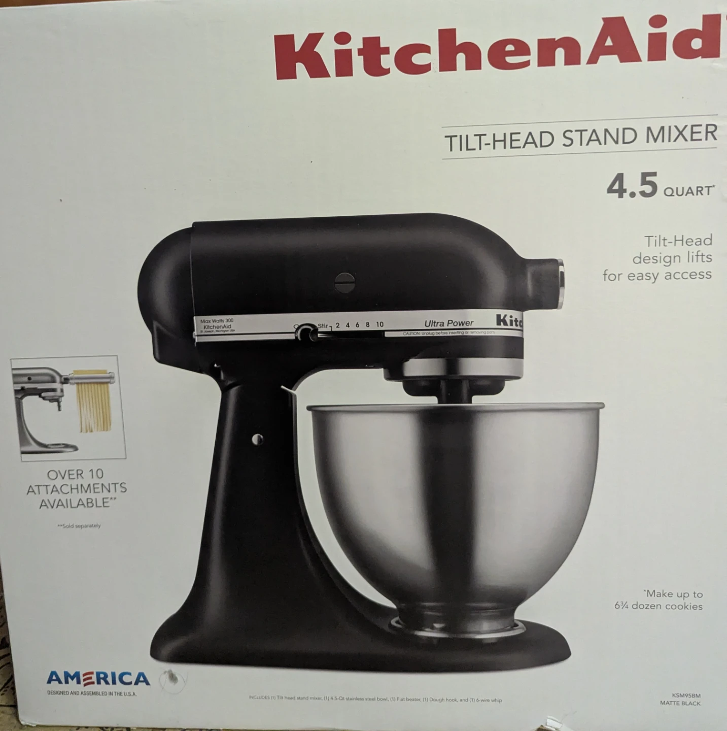 KitchenAid Tilt-Head Stand Mixer - 4.5 Quart Matte Black