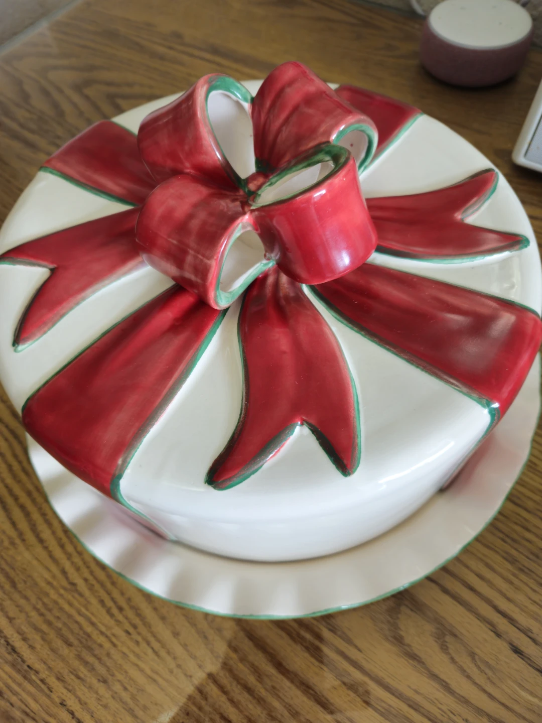 Alabaster for Portugal Ceramics "Ribbons & Bows" Serving Platter