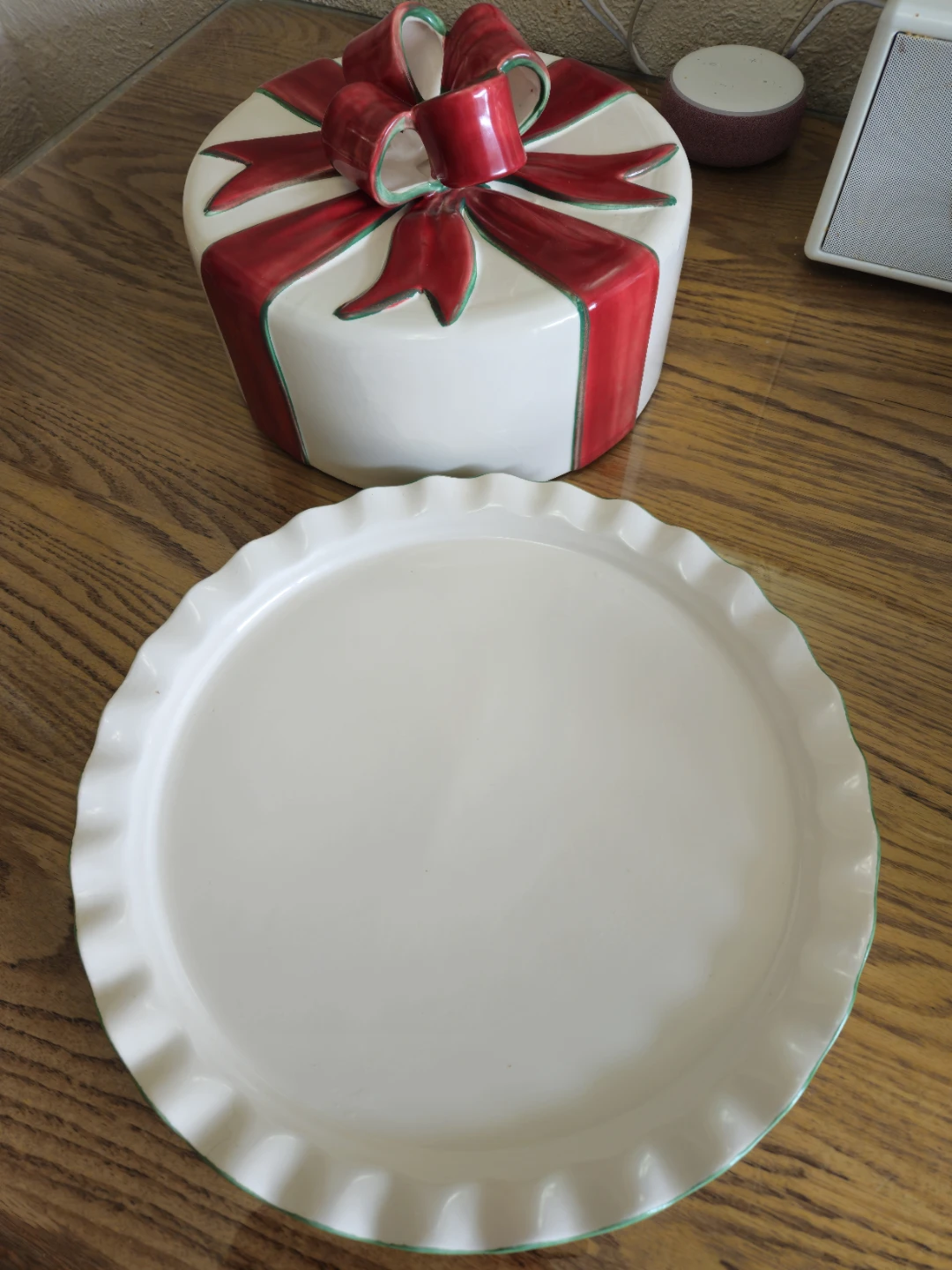 Alabaster for Portugal Ceramics "Ribbons & Bows" Serving Platter - photo 2