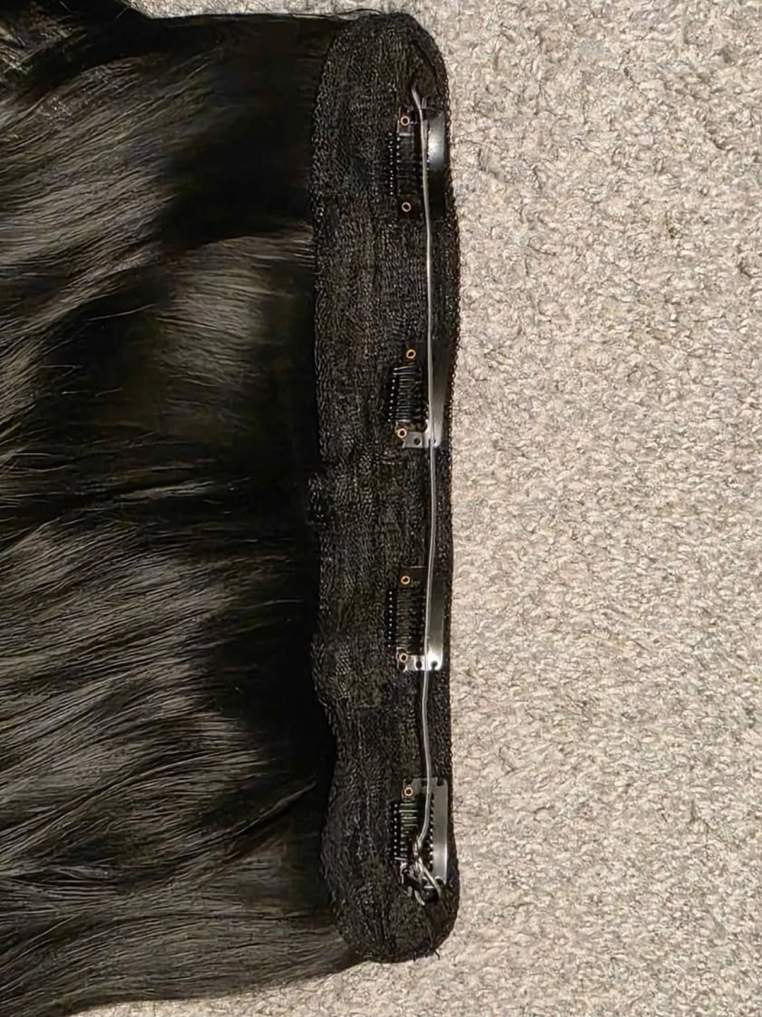 Clip-in Hair Extensions - Black 24" - photo 2