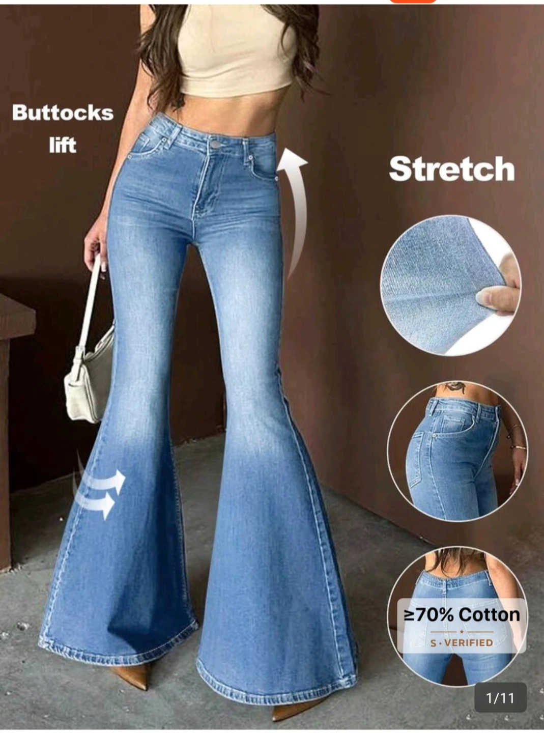 Women's Bell Bottom Flare Jeans ( Brand new )