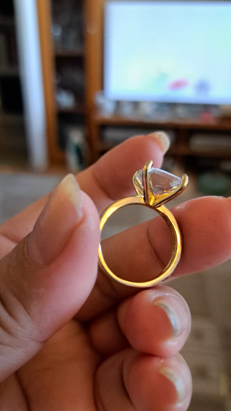 Square Cut Gem Ring - photo 3