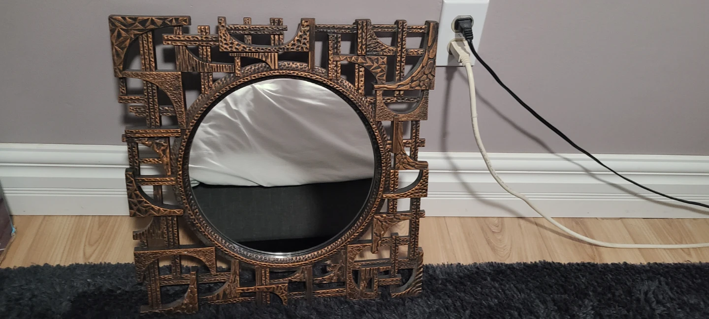 Vintage Brutalist Style Coppercraft Guild Mirror