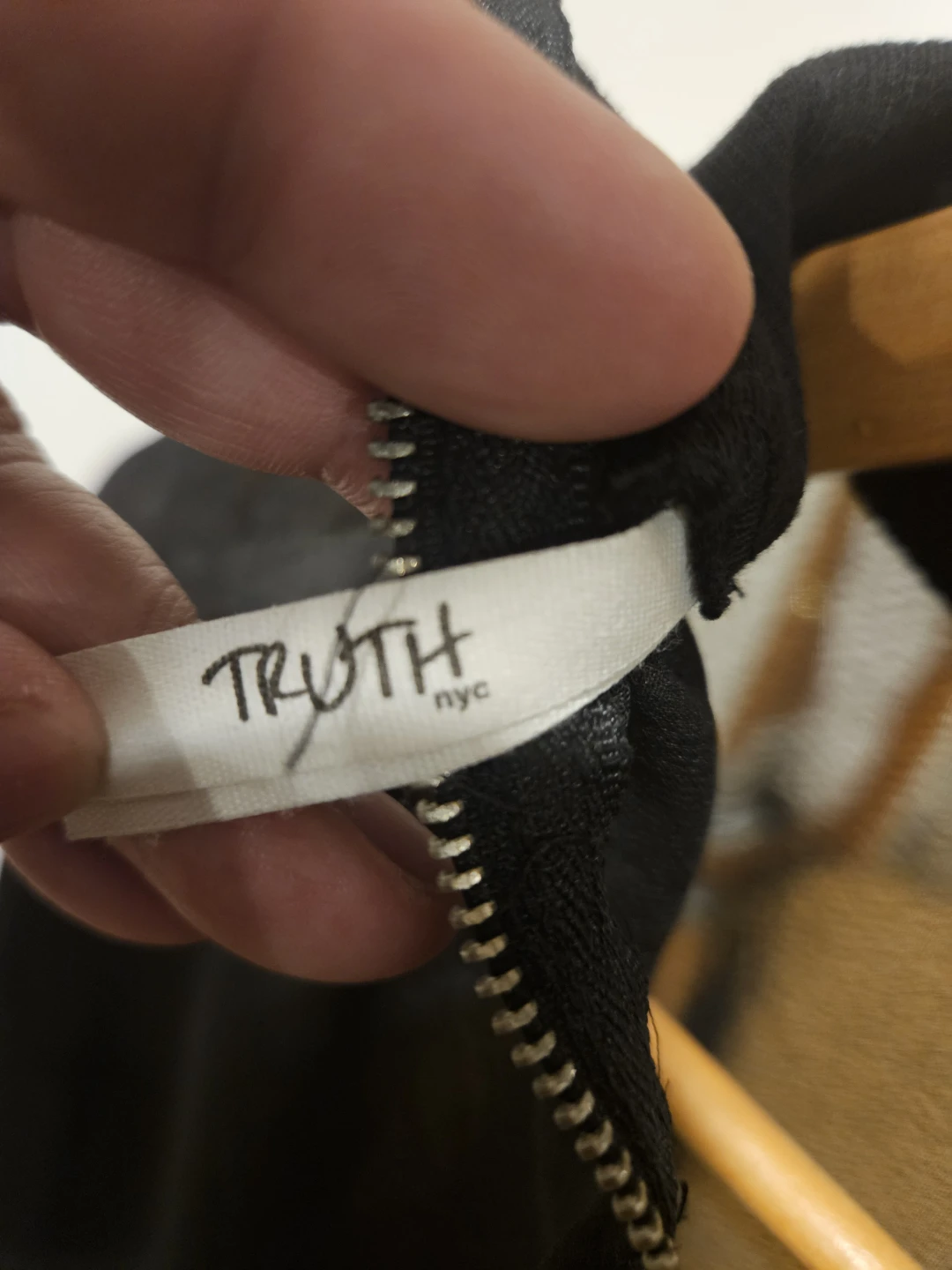 TRUTH NYC Black Sheer Zip-Up Long Sleeve Top - photo 5