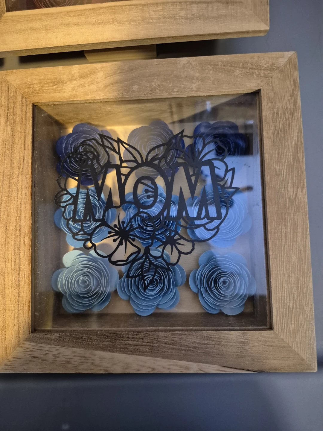 Shadow Box with Flowers - Best Grandma Ever