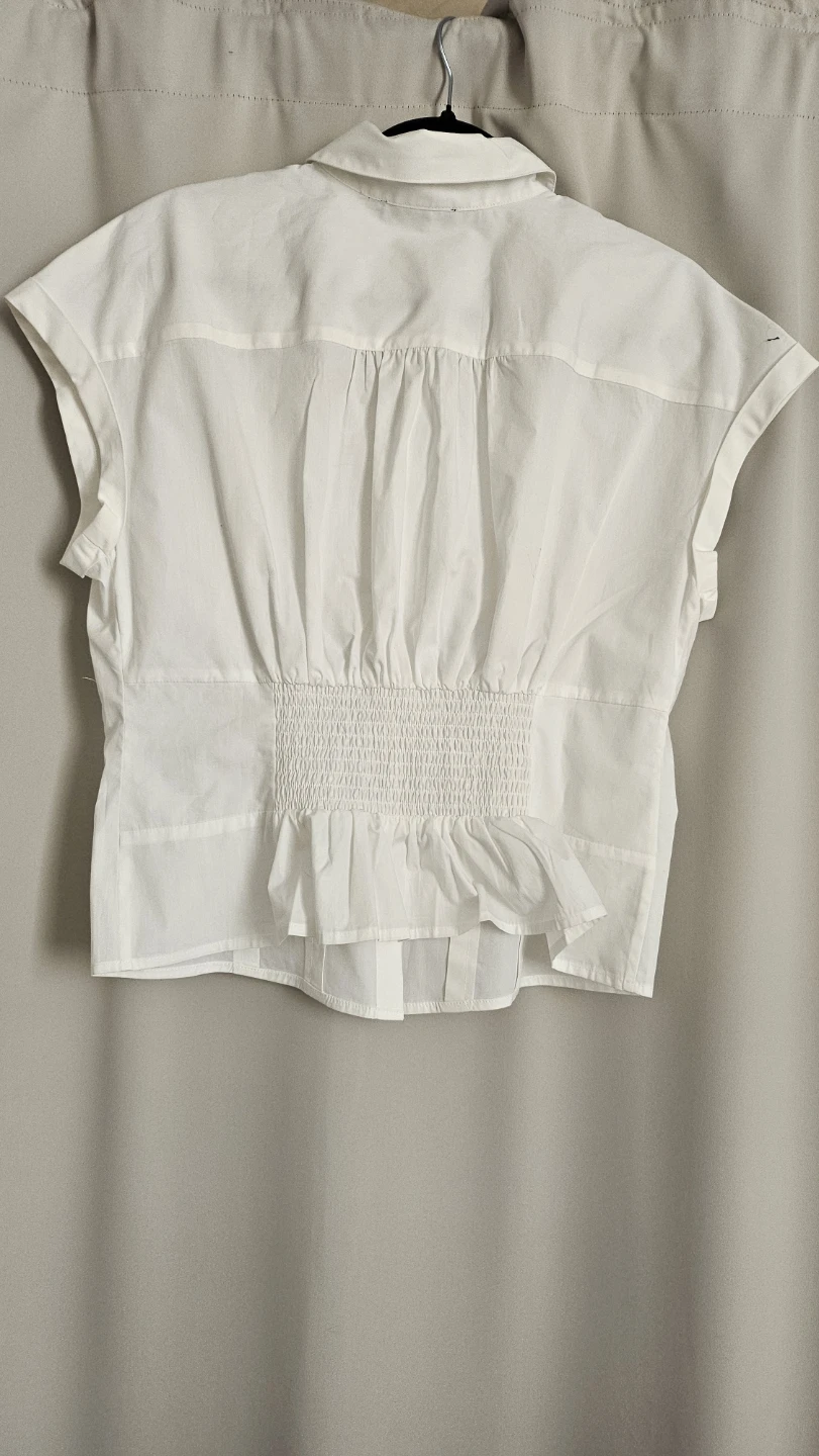 Karl Lagerfeld Paris White Button-Up Shirt - Size 8 - photo 2