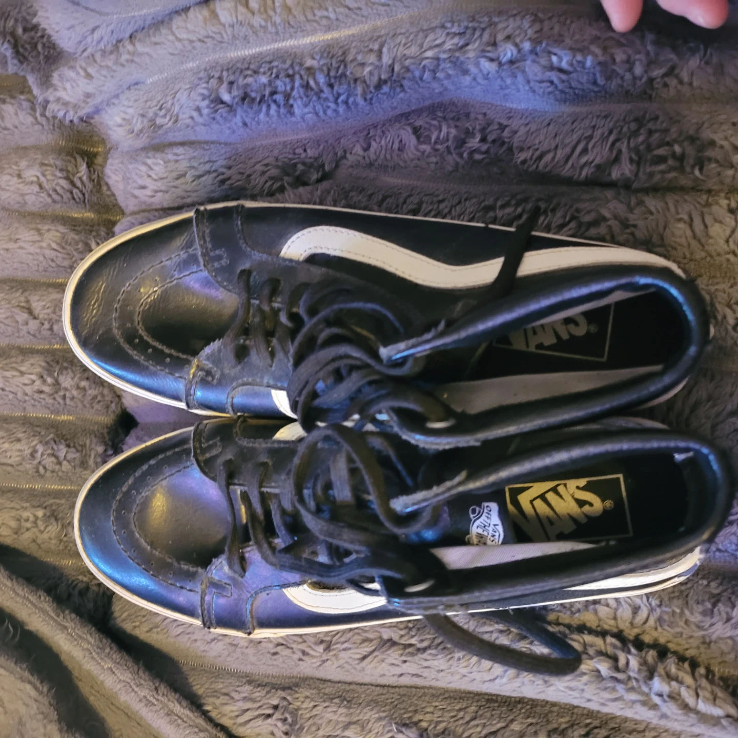 $20 M8.5/W10Vans Sk8-Hi Black Mesh High-Top Sneakers - photo 3