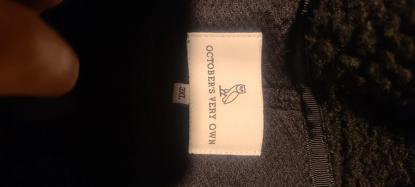 OVO October's Very Own Black Fleece Jacket Size 3XL - photo 4