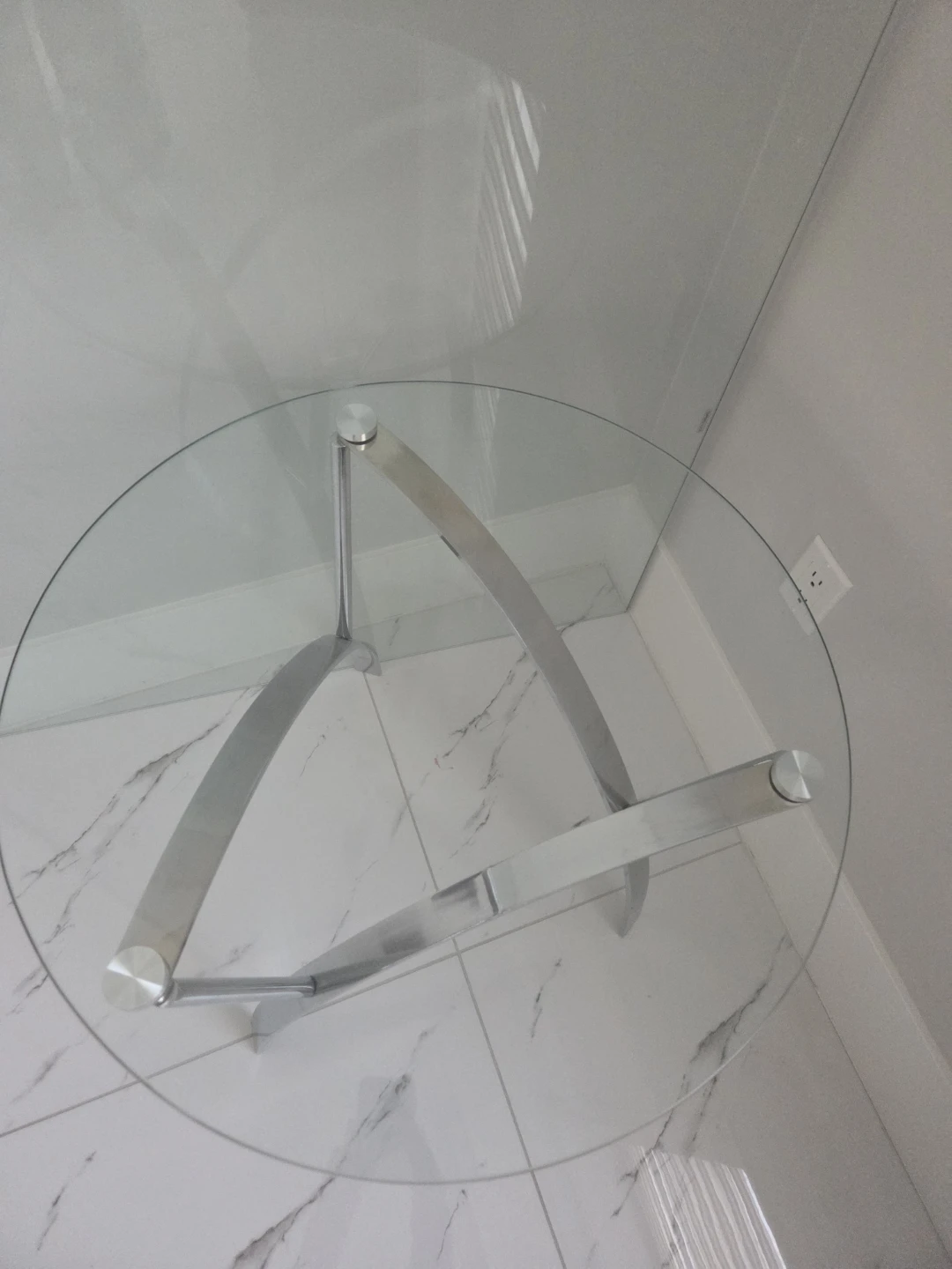 Glass and Chrome Side Table. SET OF 2 - photo 3