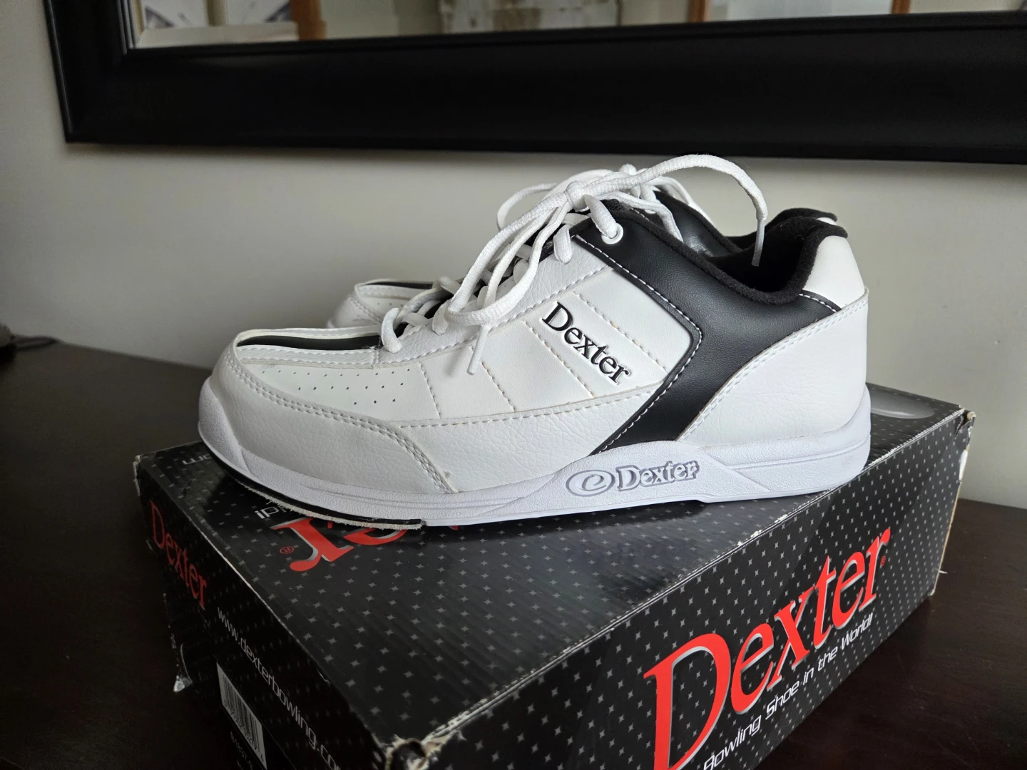 Dexter Ricky III Bowling Shoes White/Black Men's Size 7.5 M - photo 3