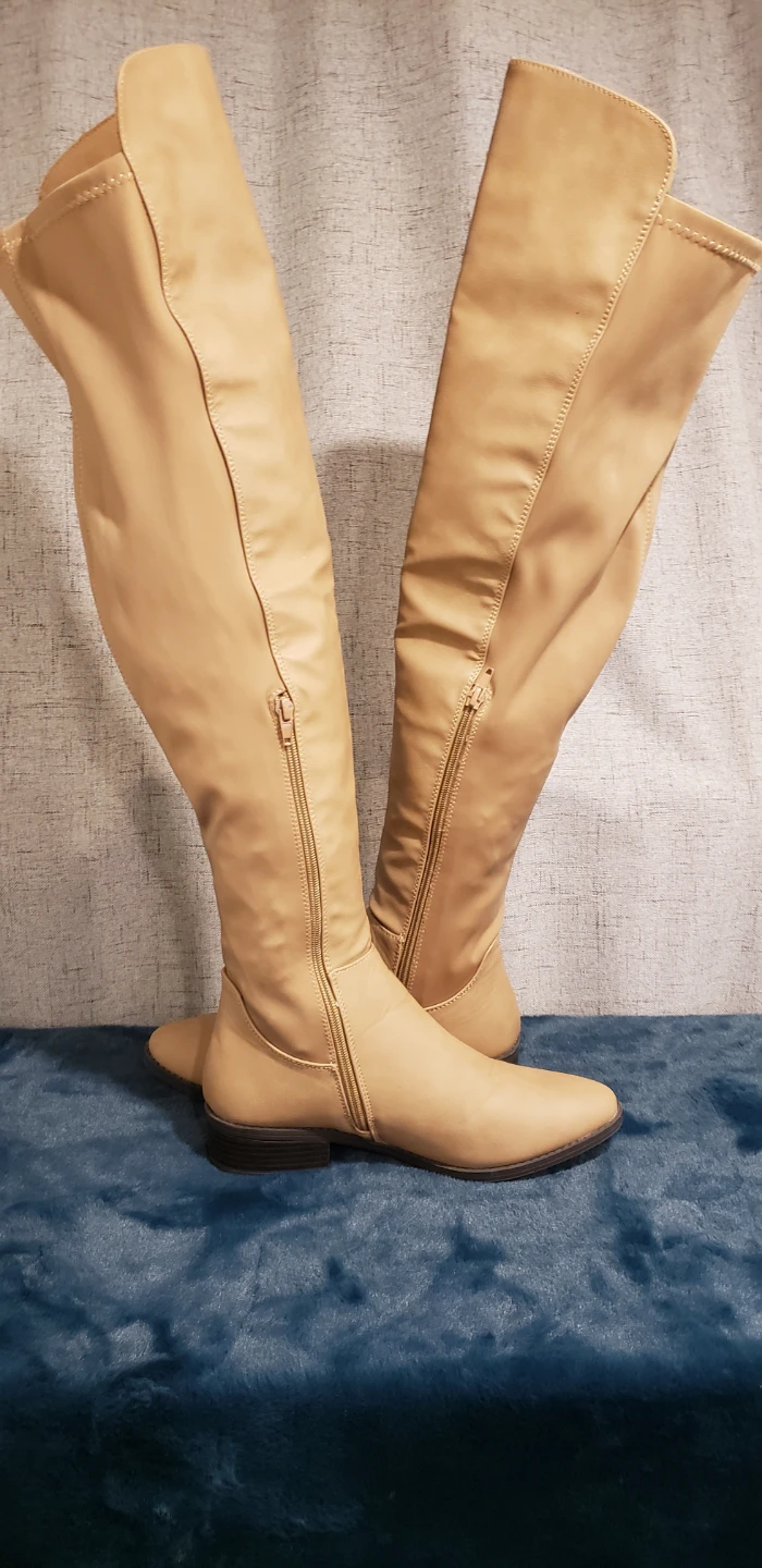 Beige Over-the-Knee Boots - photo 3