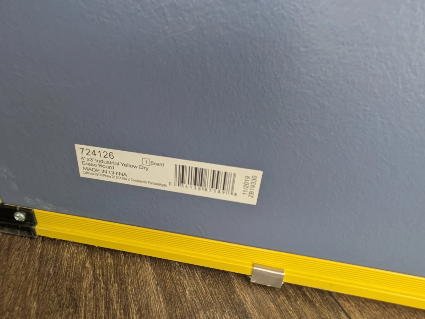 4'x3' Industrial Yellow Dry Erase Board - photo 3