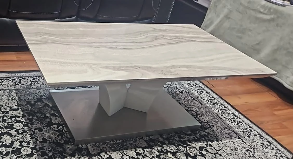Modern Coffee Table with Marble-Look Top - photo 3