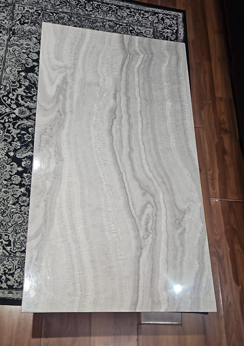 Modern Coffee Table with Marble-Look Top - photo 4