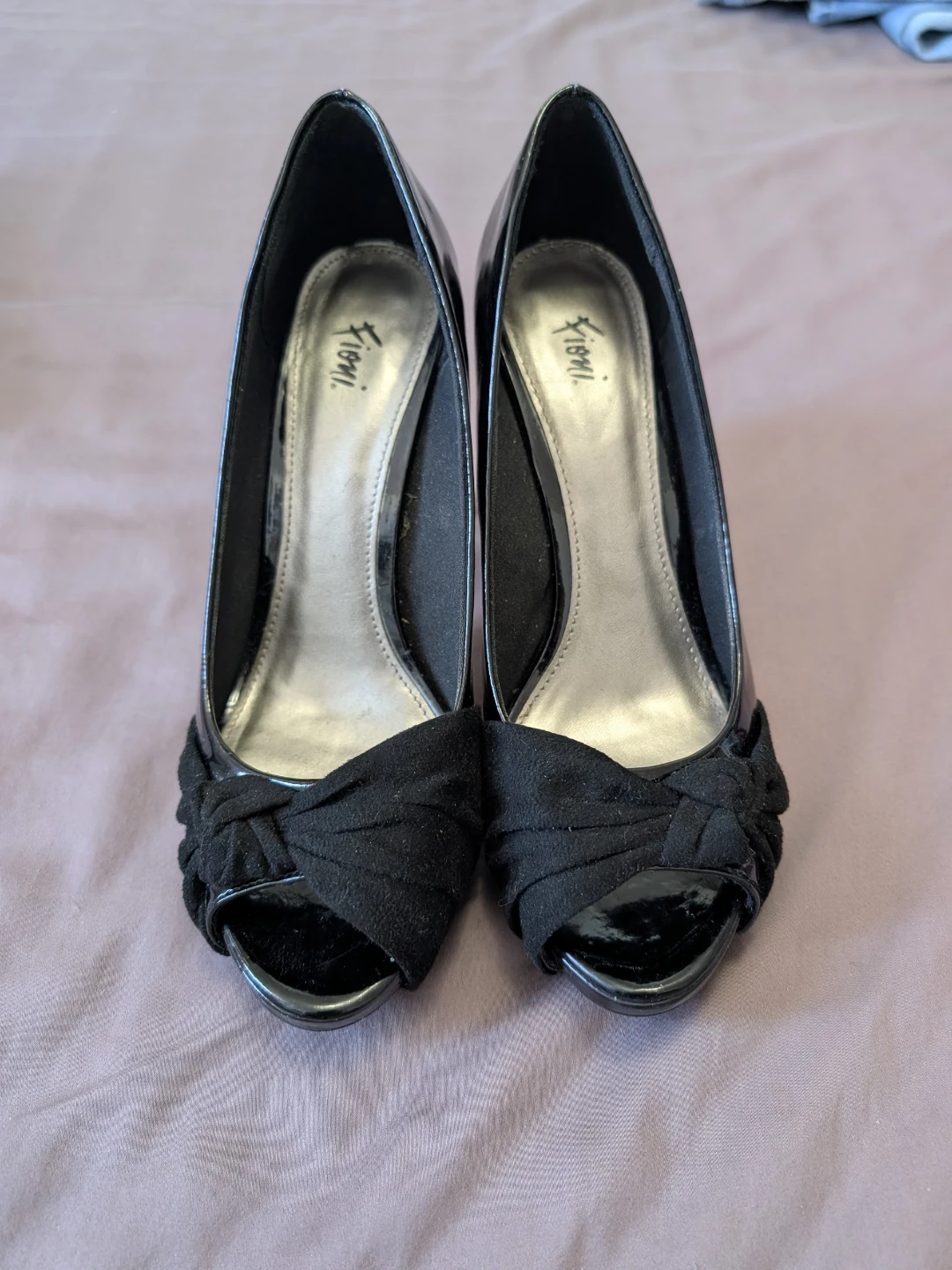 Black Peep Toe Heels