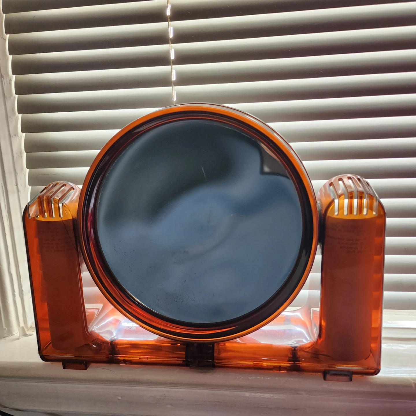 Vintage Amber Vanity Mirror