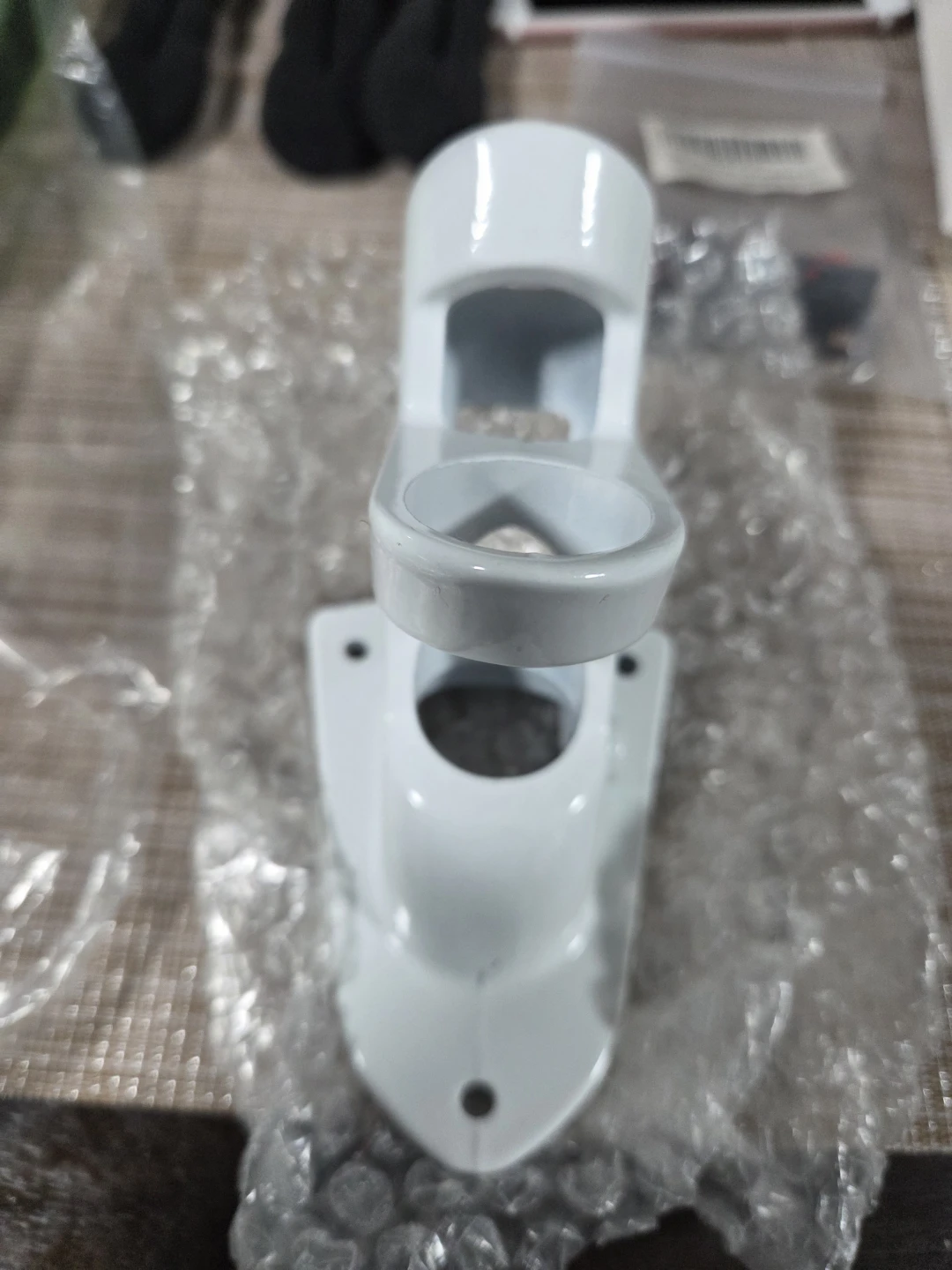 White Flagpole Mount Holder