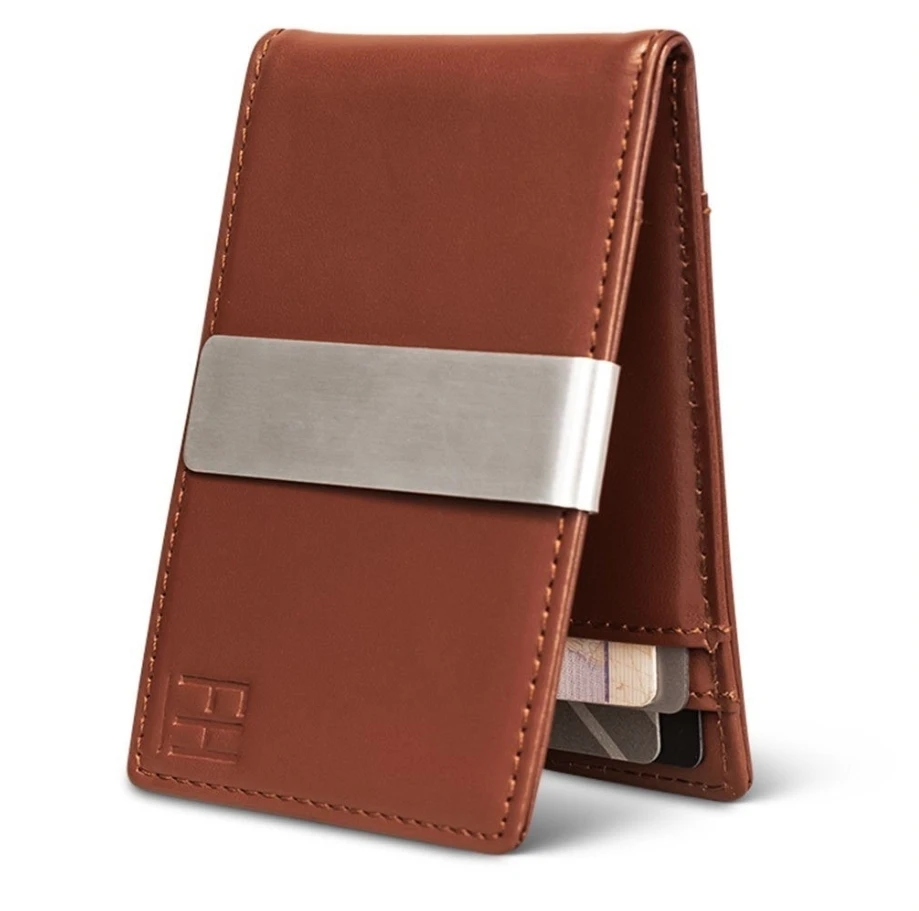🏆 Forrest & Harold Slim Money Clip Wallet Monochrome Edition