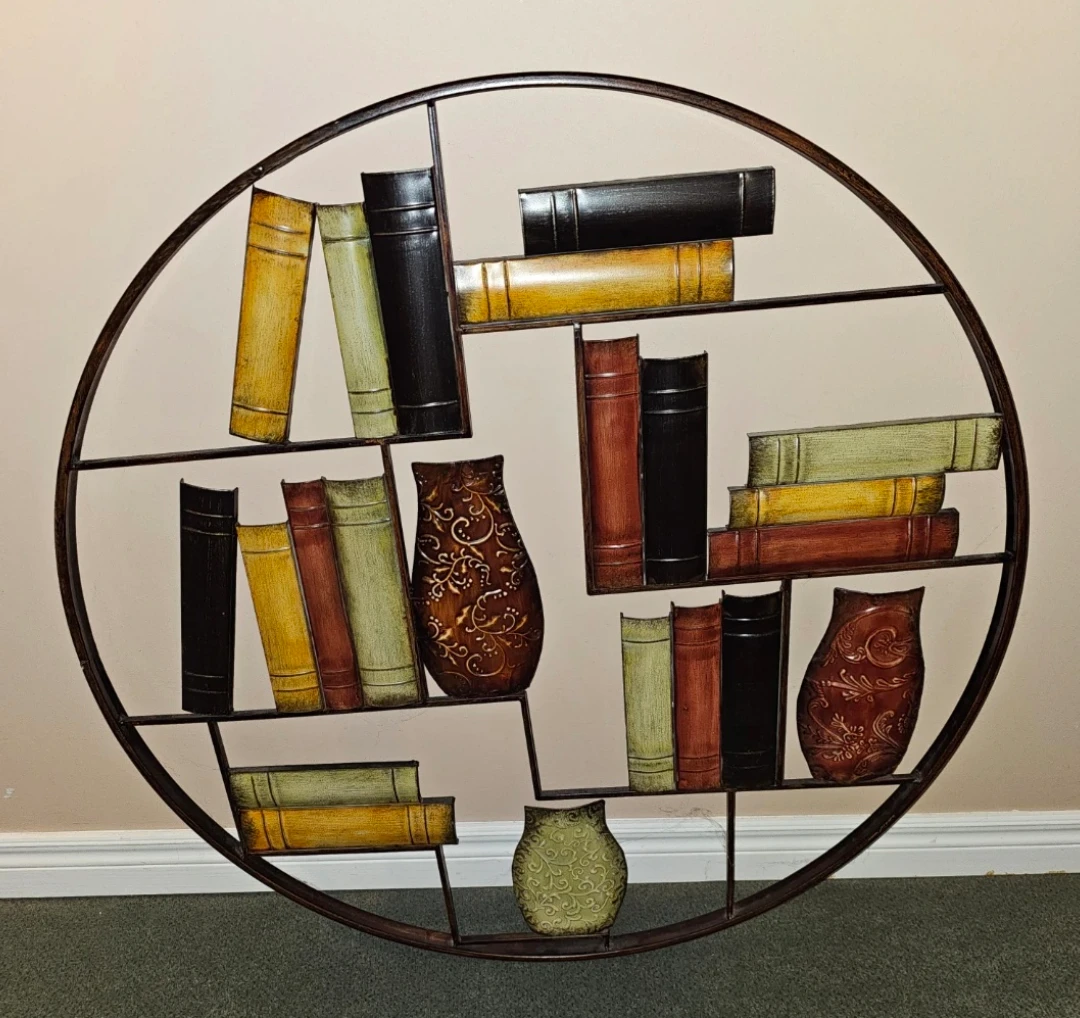 Large Round Metal Book Den or Library Decor - photo 2