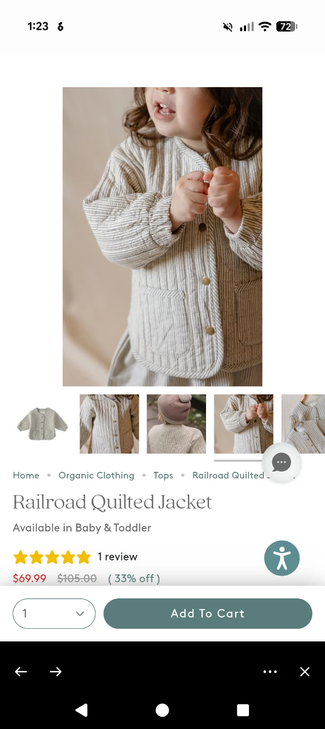 Brand New Pehr Railroad Quilted Jacket Size 5 - photo 2
