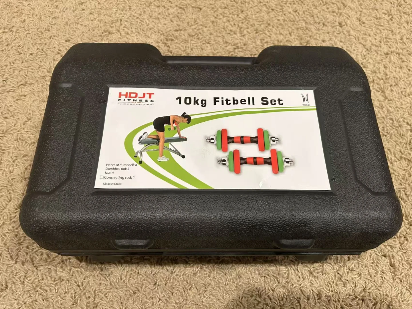 HDJT FITNESS 10kg Fitbell Set Dumbbell Set with Case