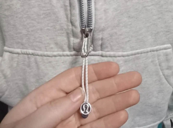 Lululemon Grey Half Zip Hoodie with Thumb Holes - photo 3