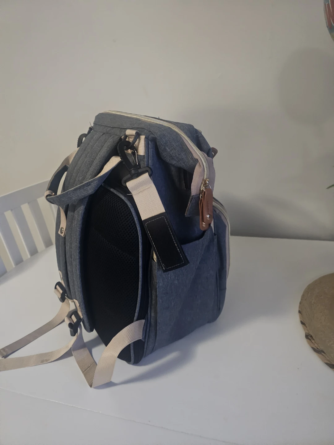 Grey Diaper Bag Backpack with Changing Pouch - photo 2