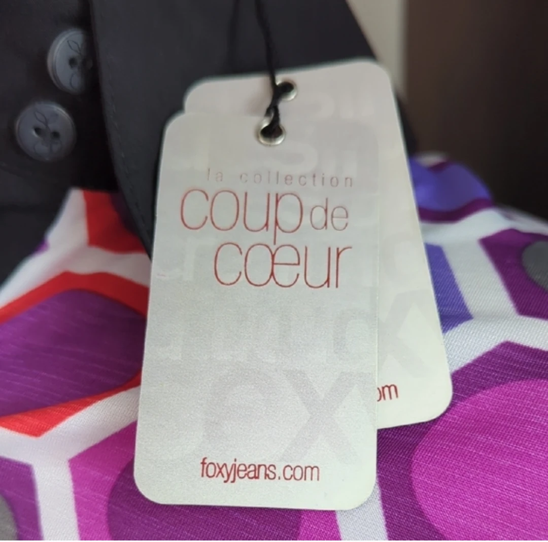 Foxy Jeans "Coup de Coeur" Blouse with Geometric Pattern - photo 4
