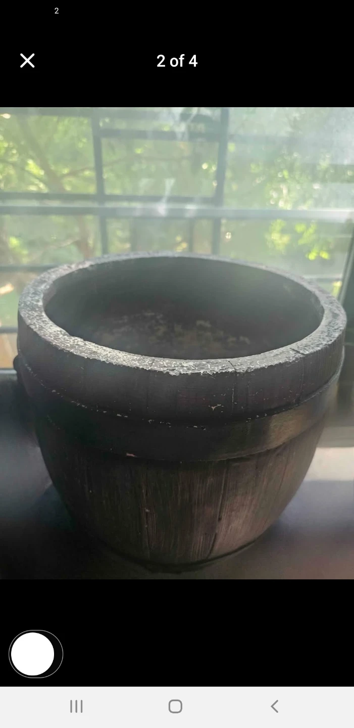 Rustic Barrel-shaped Planter Pot - photo 2