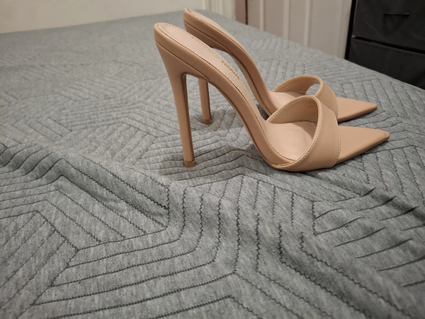 Fashion Nova Nude Pointed Toe Mules Heels - photo 3