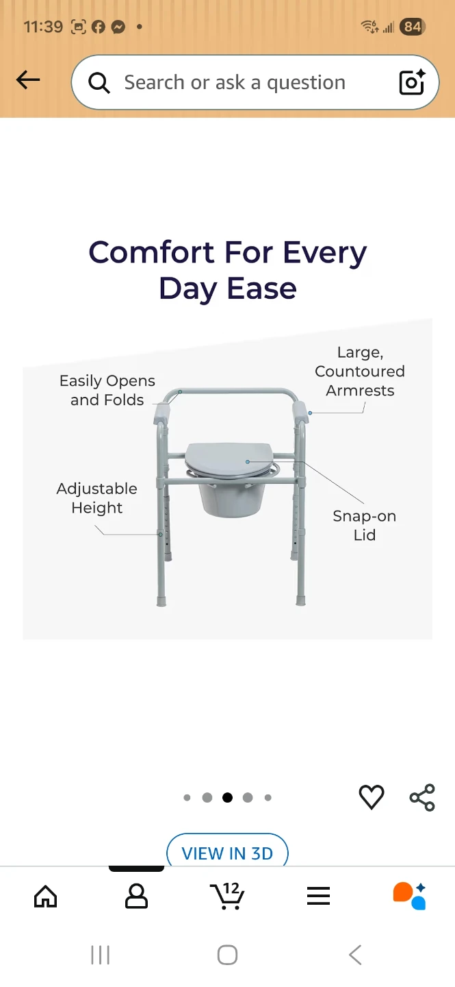 New Drive Medical Folding Steel Bedside Commode Chair - photo 4