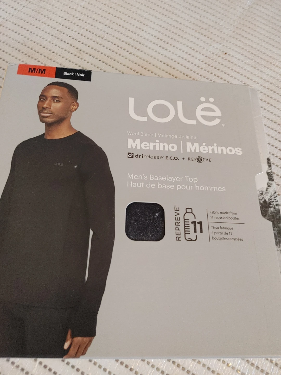 Lole Men's Merino Baselayer Bottoms & Top - Black M/M - photo 3