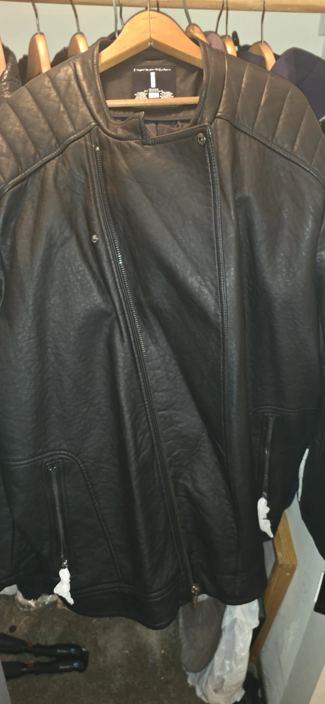 Black Faux Leather Moto Jacket