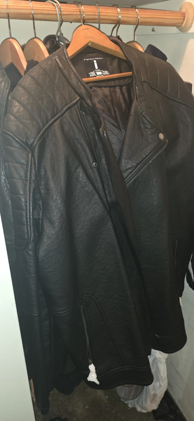 Black Faux Leather Moto Jacket - photo 2