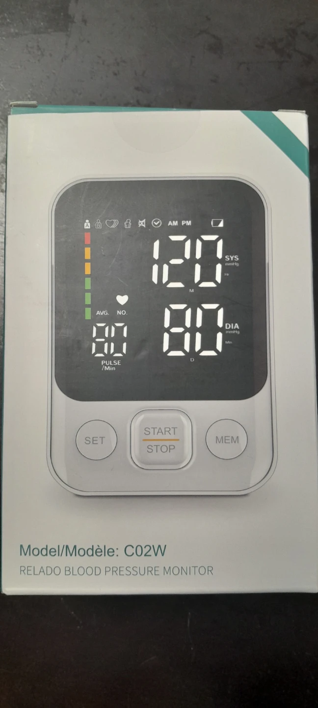 RELADO Blood Pressure Monitor C02W - photo 3