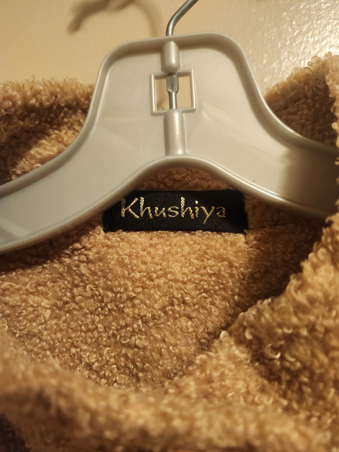 Khushiya Women's Brown Fuzzy Cardigan with Pearl Buttons - photo 3
