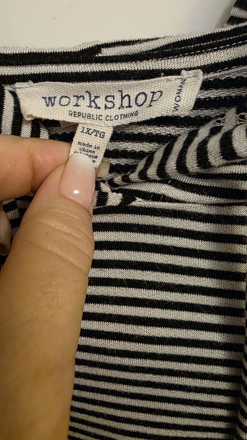 Workshop Republic Clothing Striped Hoodie - 1X/TG - photo 2