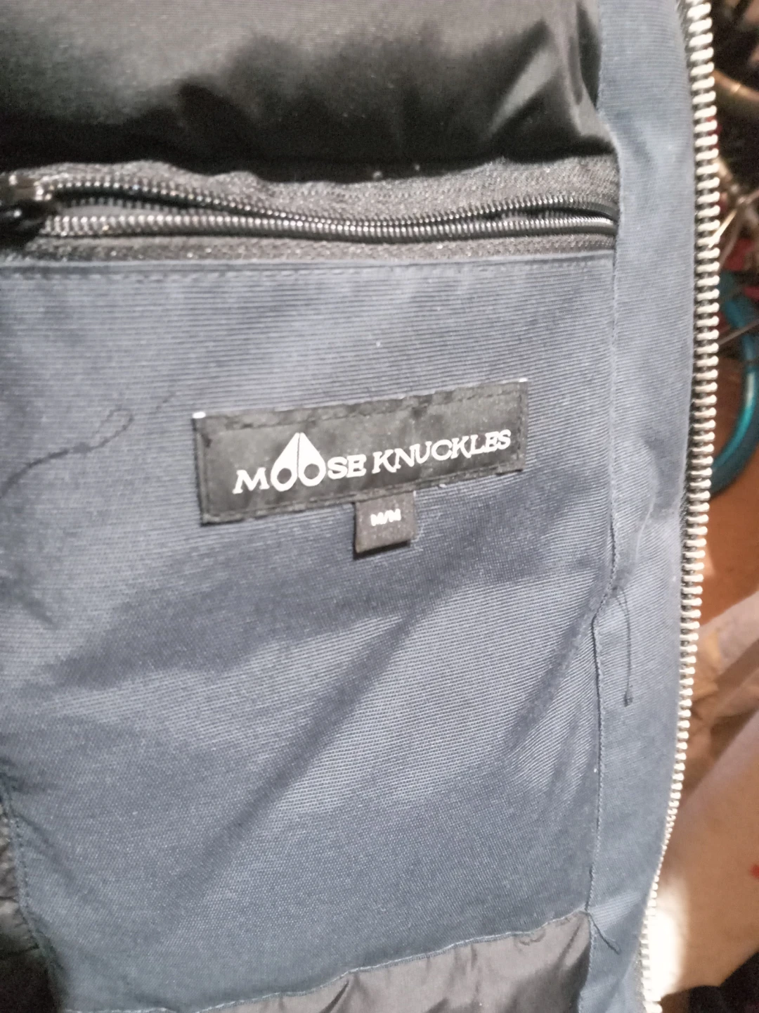 Moose Knuckles Navy Bomber Jacket with Fur Hood - photo 5