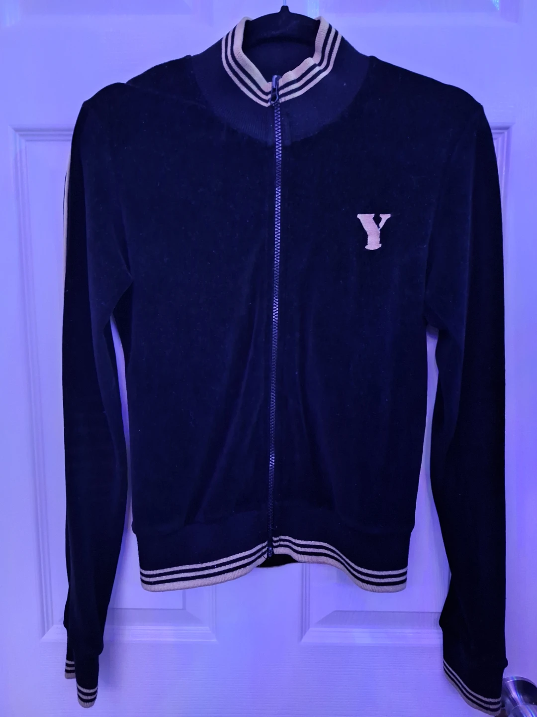 London Black Velour Zip Jacket Size S 🥕 - photo 2